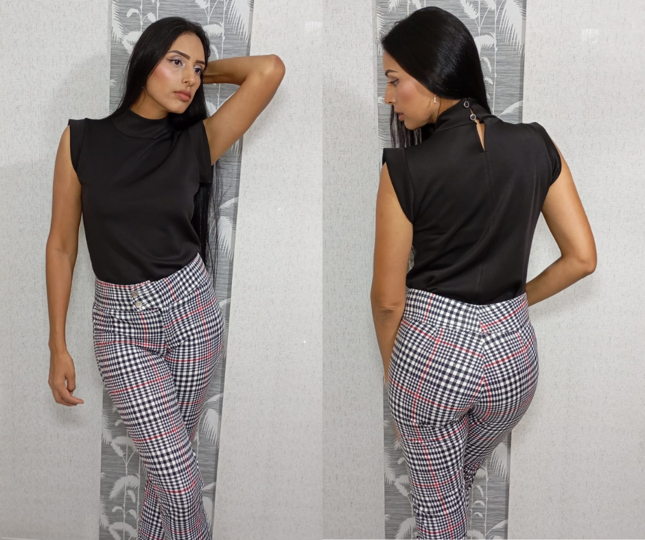 PANTALON A CUADROS LINEA ROJA