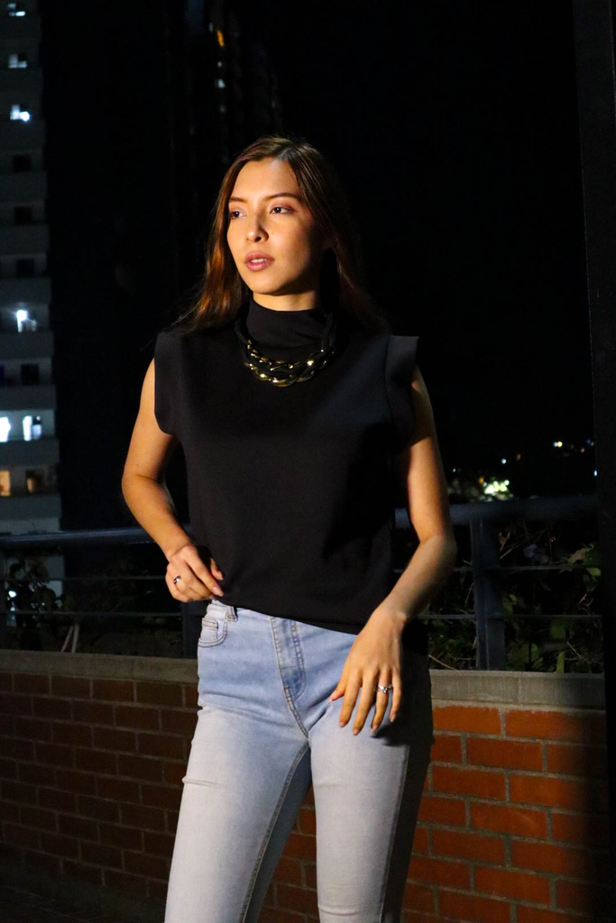 BLUSA POLERA NEGRA MACA