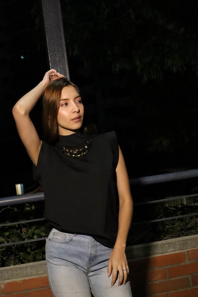 BLUSA POLERA NEGRA MACA