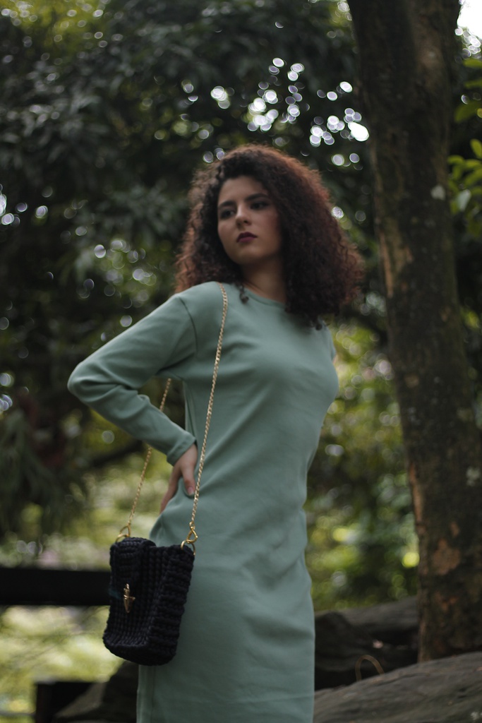 VESTIDO RIB TALEGO VERDE MENTA