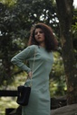 VESTIDO RIB TALEGO VERDE MENTA