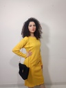 VESTIDO RIB TALEGO MOSTAZA