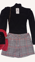 SHORT GLAMOUR A CUADROS