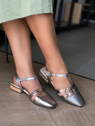 ZAPATO PLANO PLATEADO