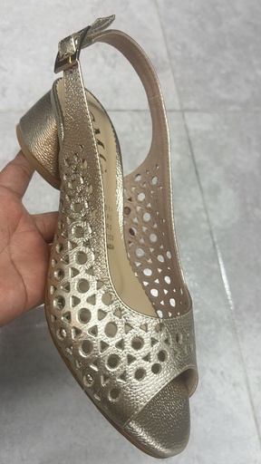ZAPATO DORADO PUNTA DE PESCADO